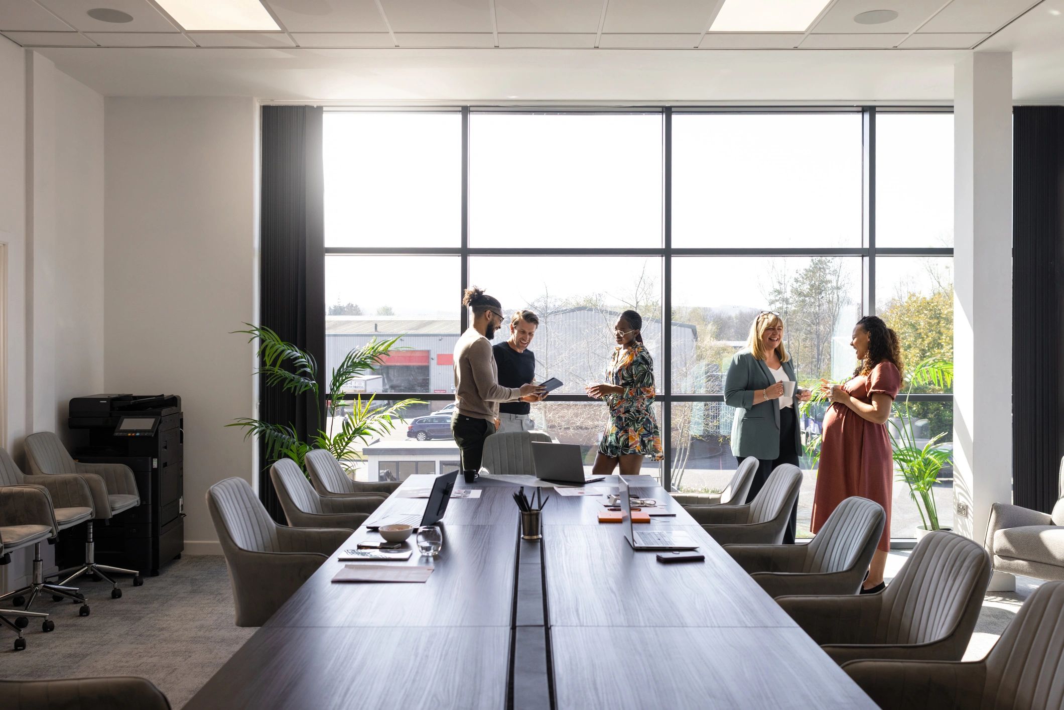 Business advisors meeting in a modern office